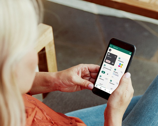 Digitalt produkt vist på mobil